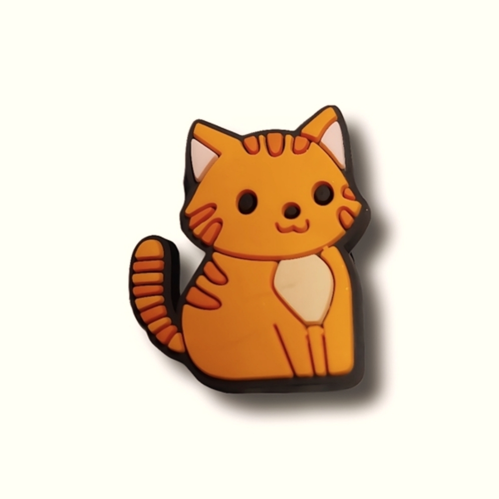 💖 3 Charms for $9💖 Orange Tabby Cat  Cute Kitty Croc Jibbitz Charm - Picture 2 of 5